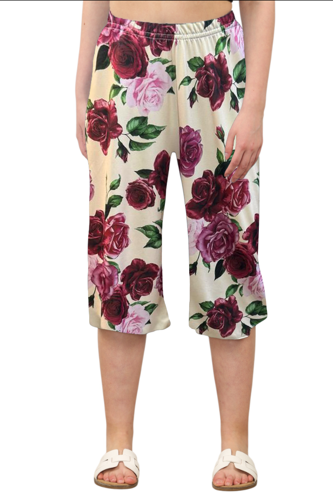 Women's Wide Leg Floral Shorts