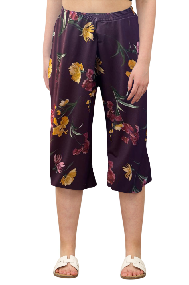 Women's Wide Leg Floral Shorts