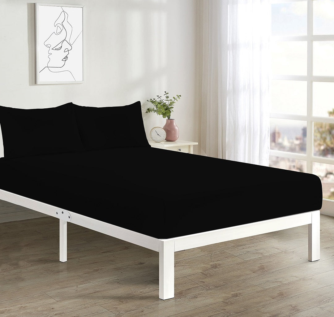 Deep Fitted Sheet 40 CM Single, Double, 4FT/Small Double Polycotton