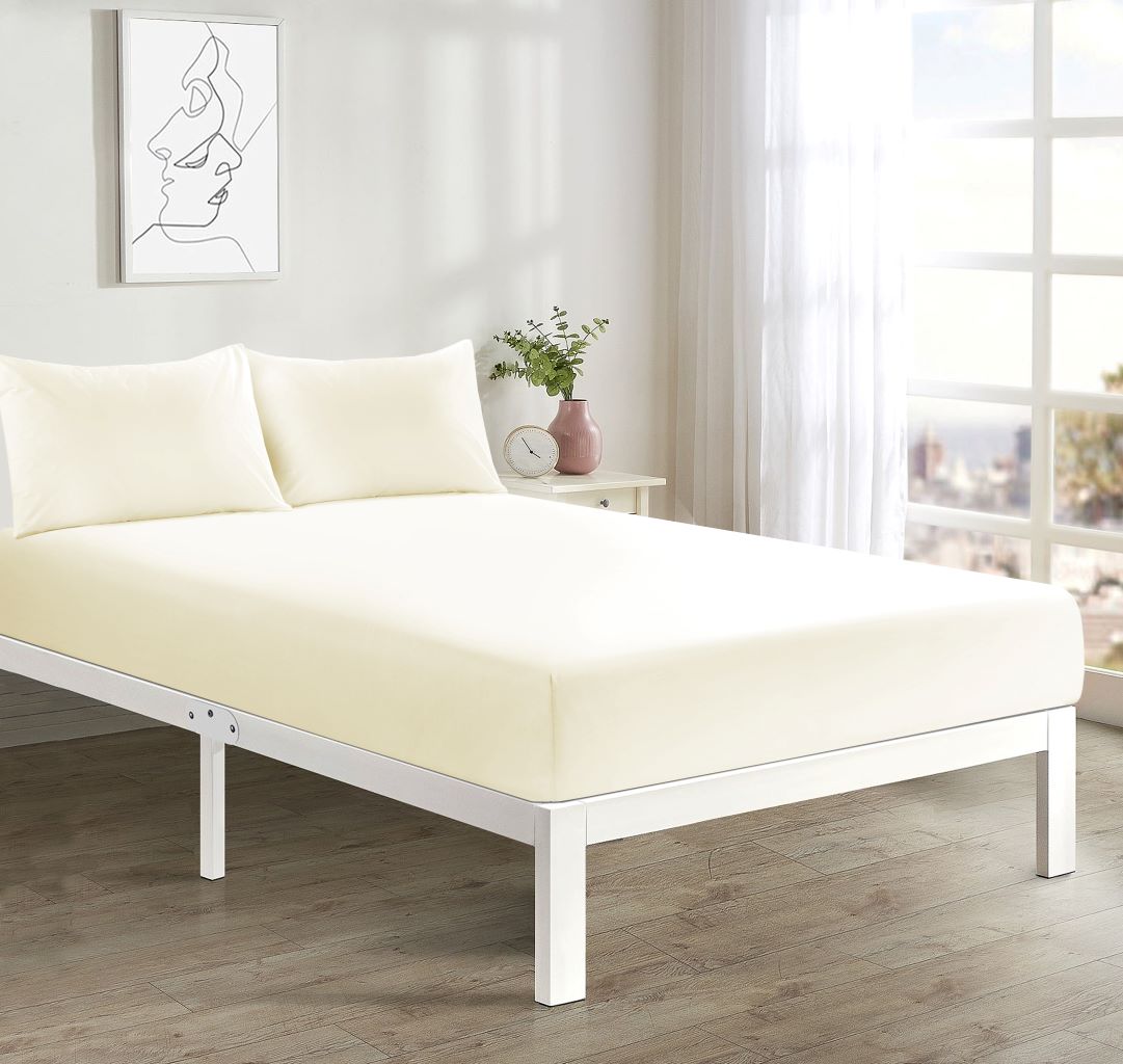 Deep Fitted Sheet 40 CM Single, Double, 4FT/Small Double Polycotton