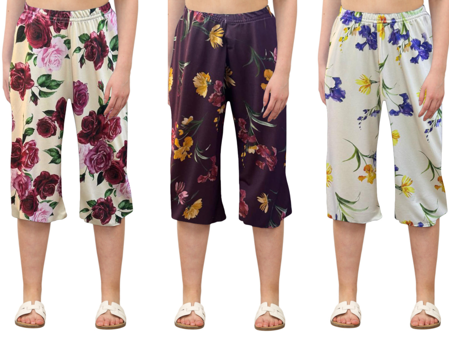 Women's Wide Leg Floral Shorts