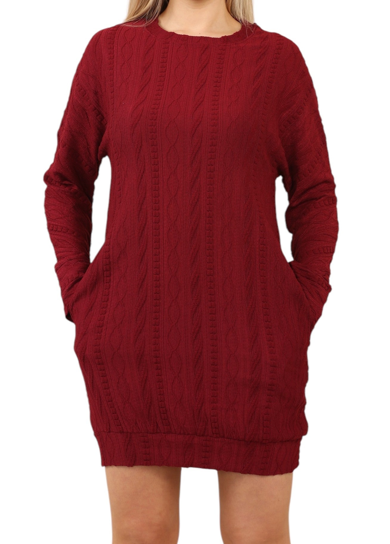 Women's Elegant Cable Knit Bodycon