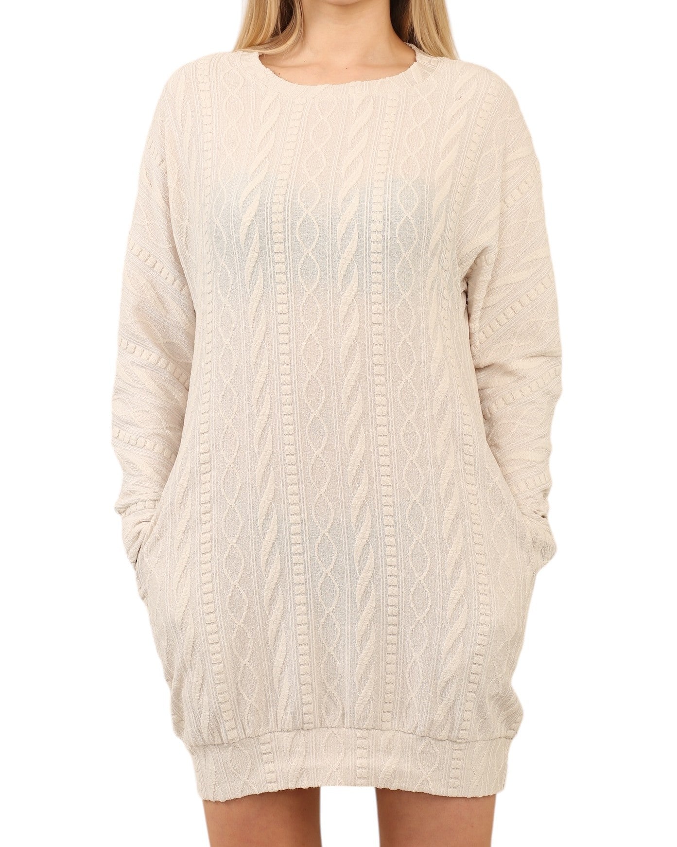 Women's Elegant Cable Knit Bodycon
