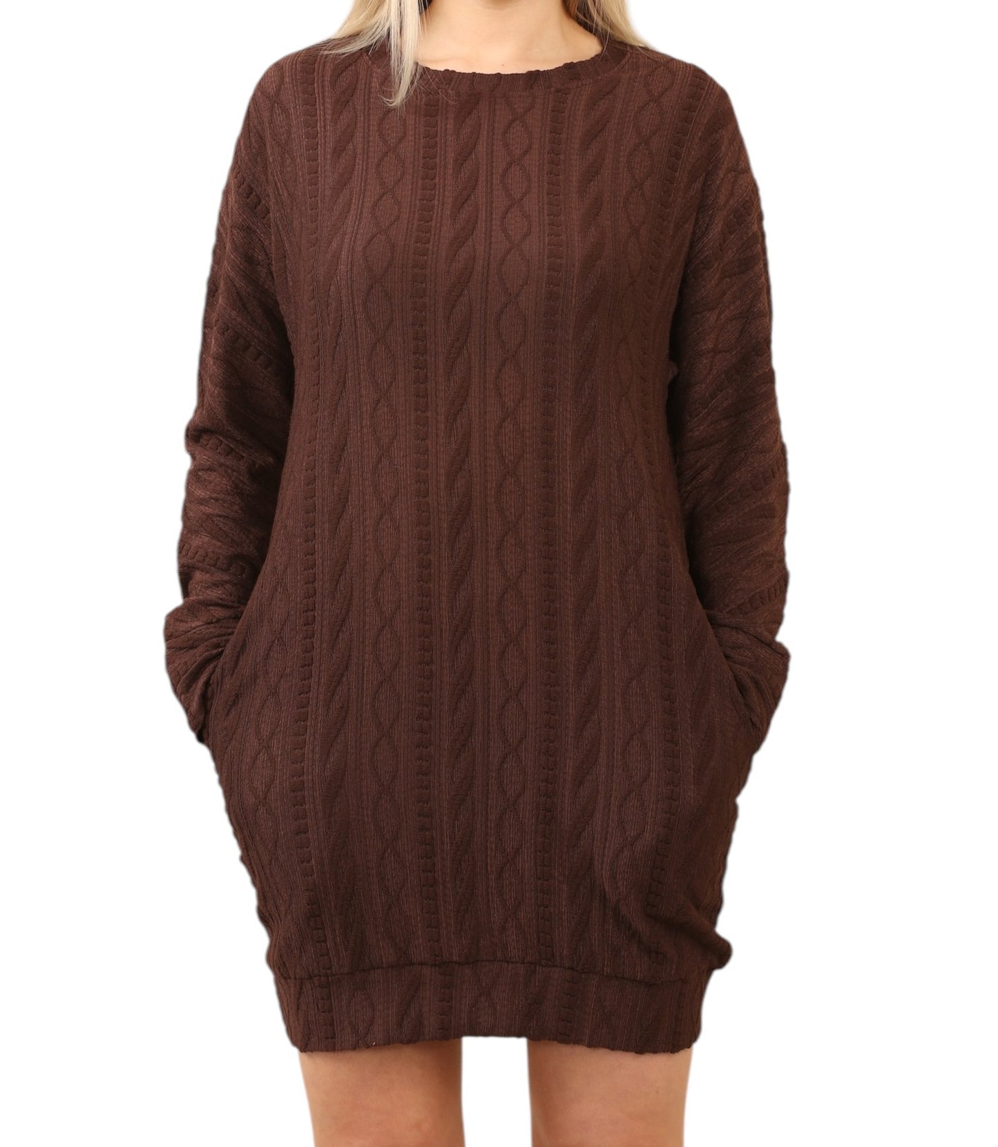 Women's Elegant Cable Knit Bodycon