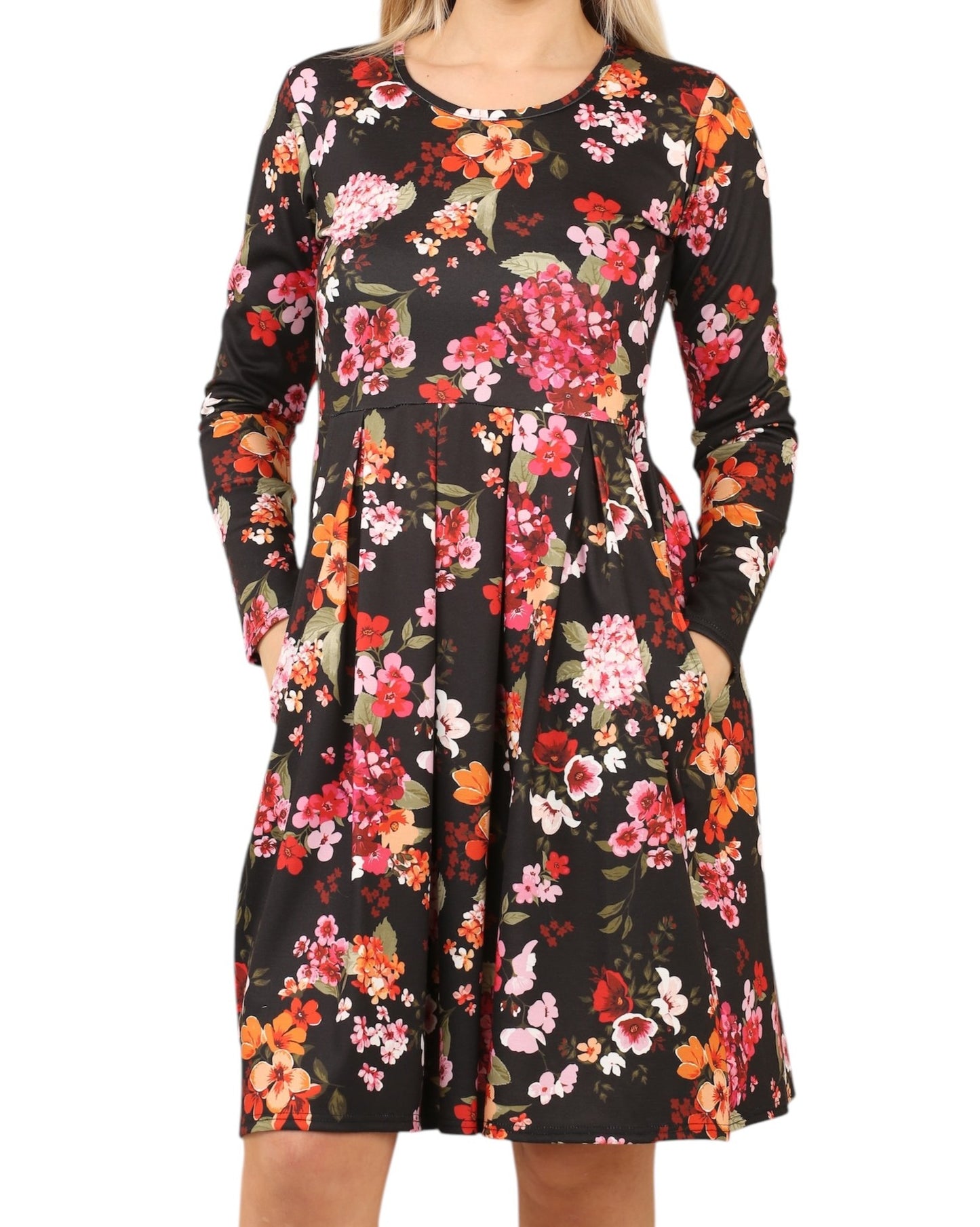 Women's Pleated Tunic Top Dress
