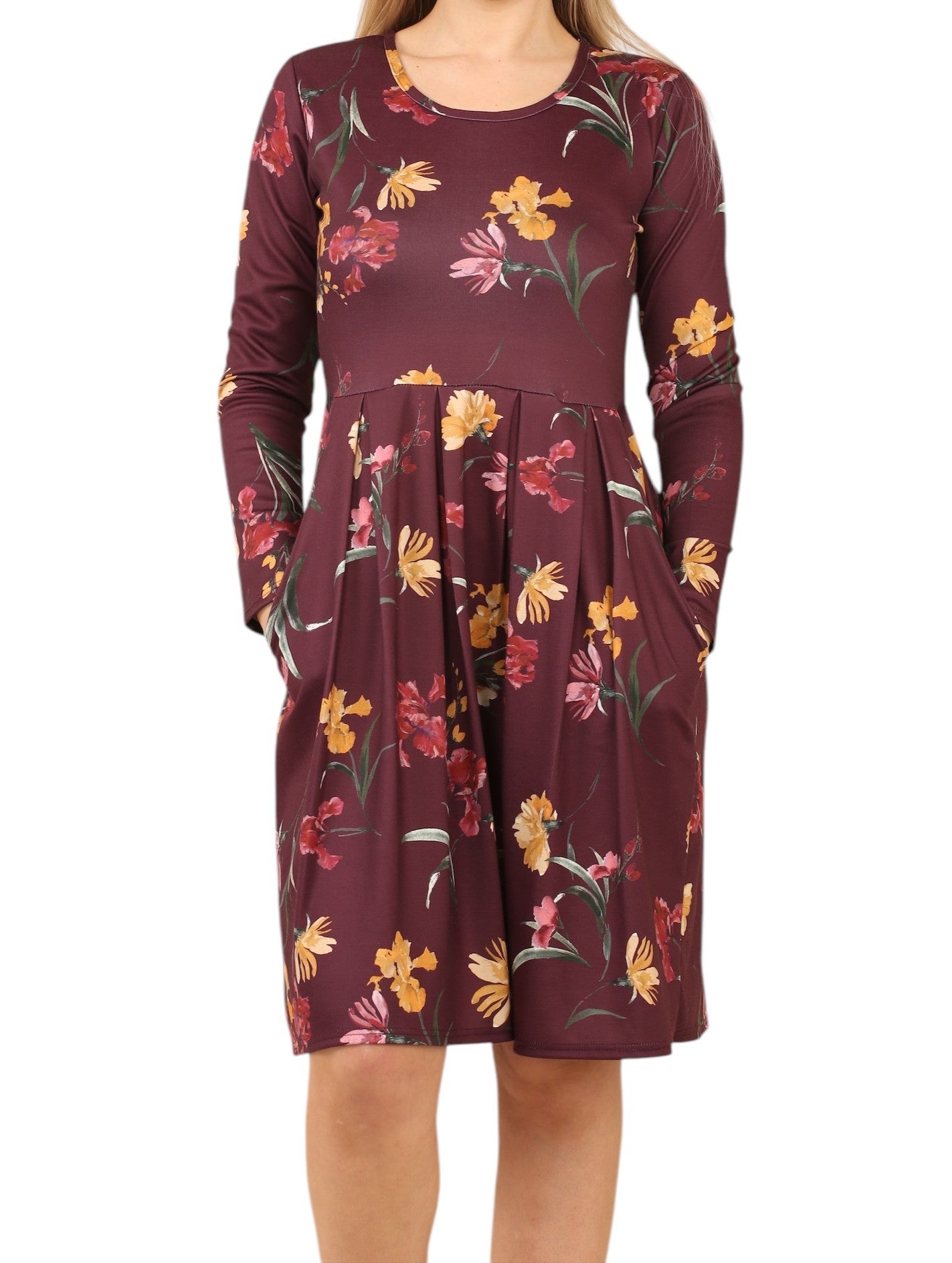 Women's Pleated Tunic Top Dress