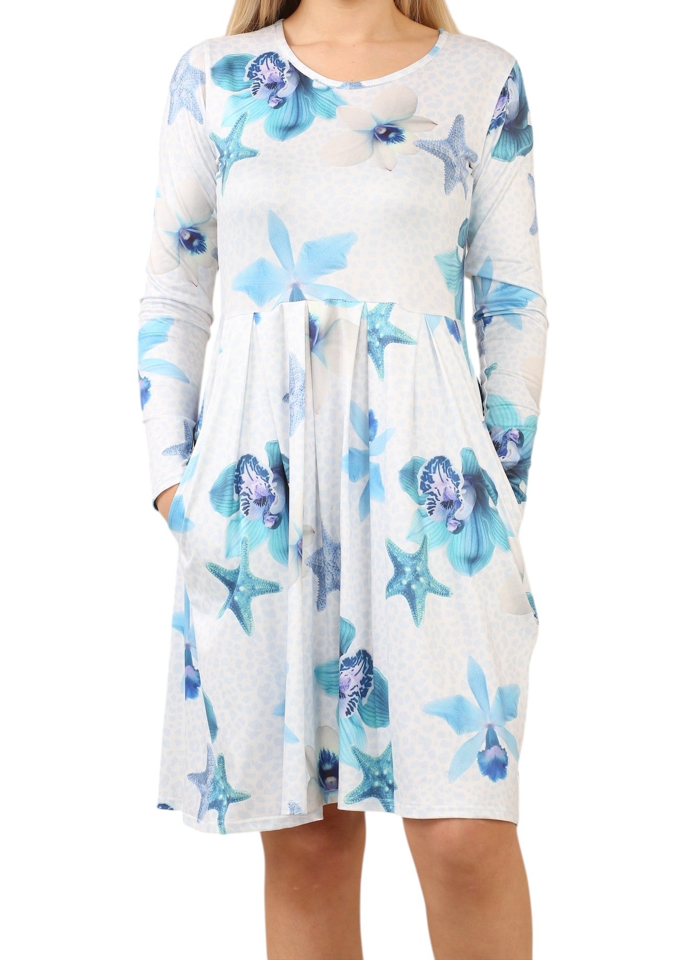 Women's Pleated Tunic Top Dress