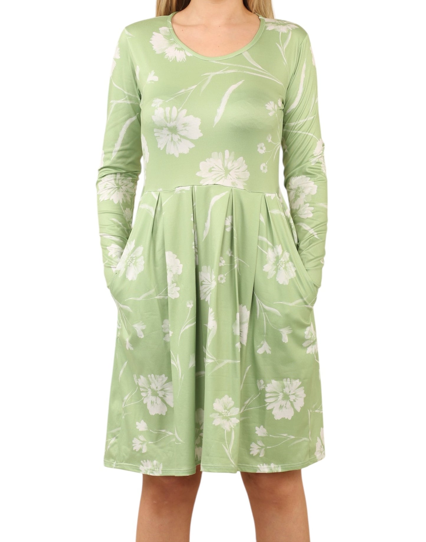 Women's Pleated Tunic Top Dress