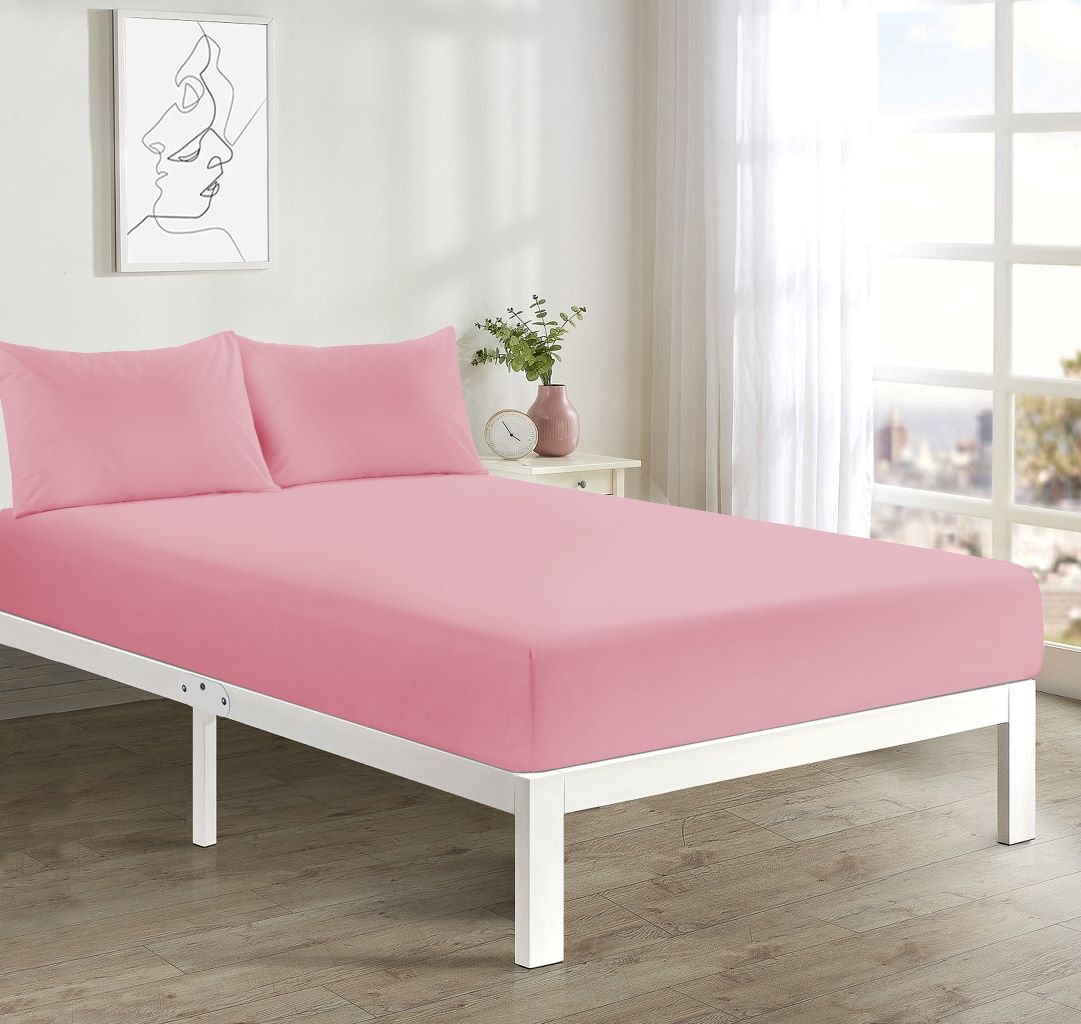 Deep Fitted Sheet 40 CM Single, Double, 4FT/Small Double Polycotton
