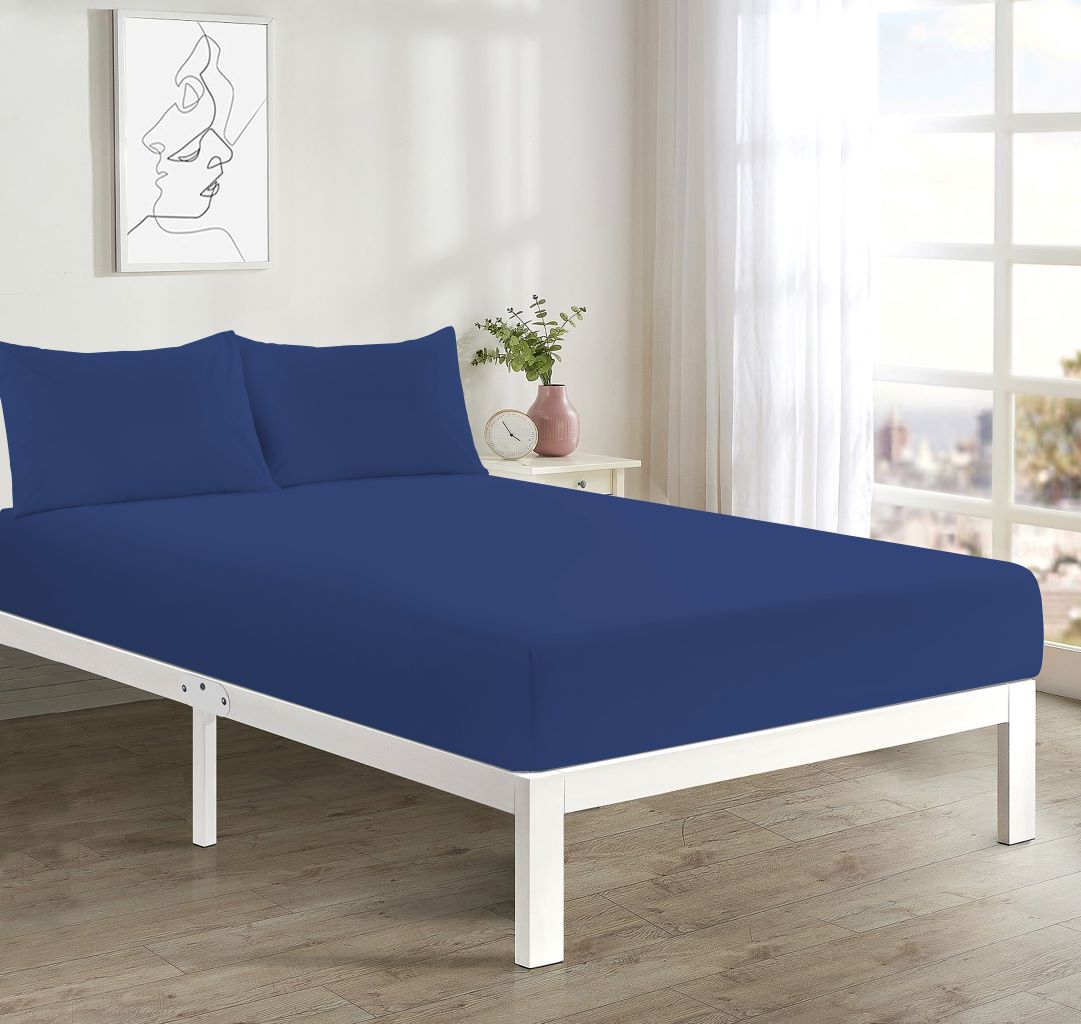 Deep Fitted Sheet 40 CM Single, Double, 4FT/Small Double Polycotton