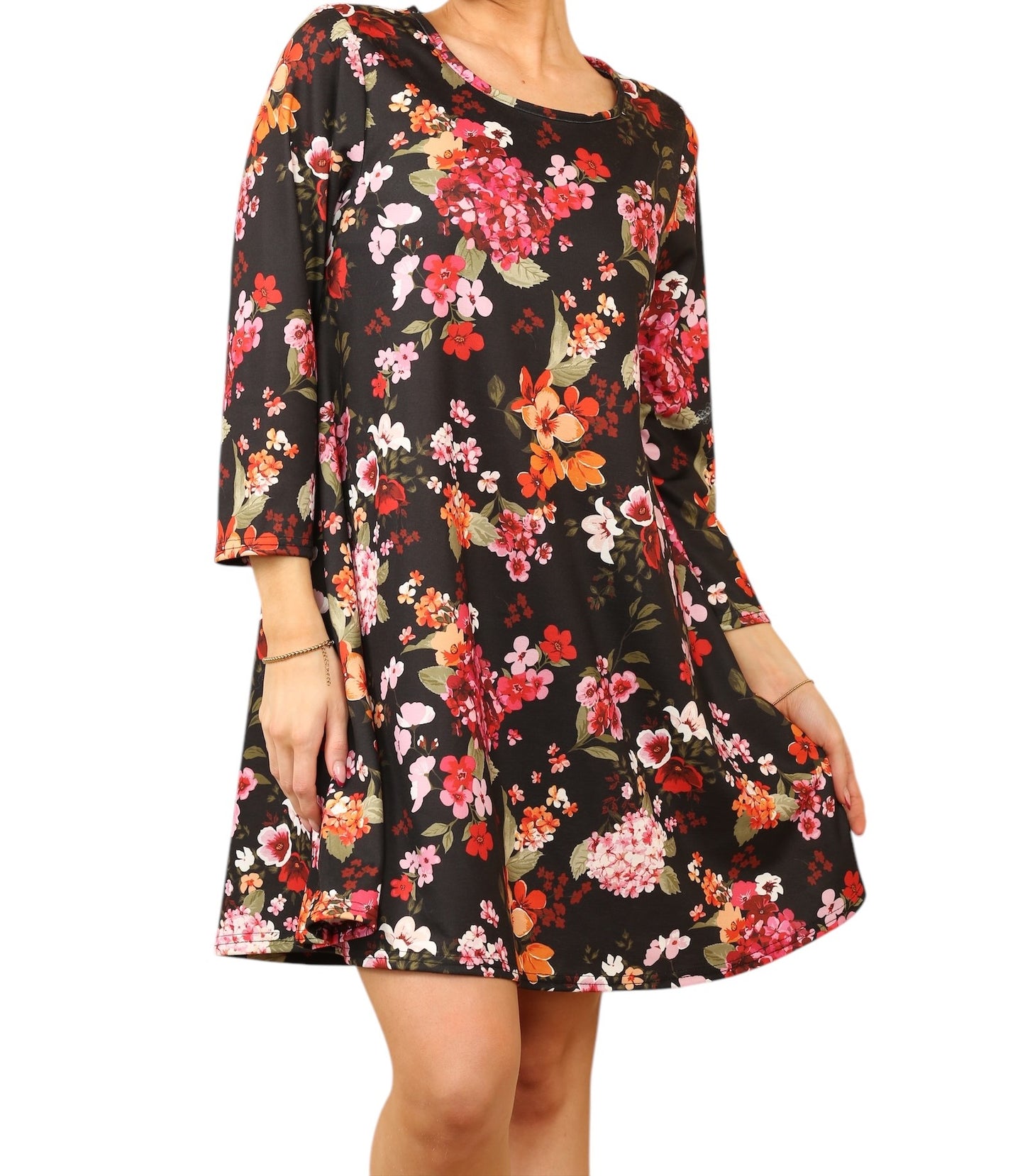 Women Tunic Top Loose Swing Summer Dress