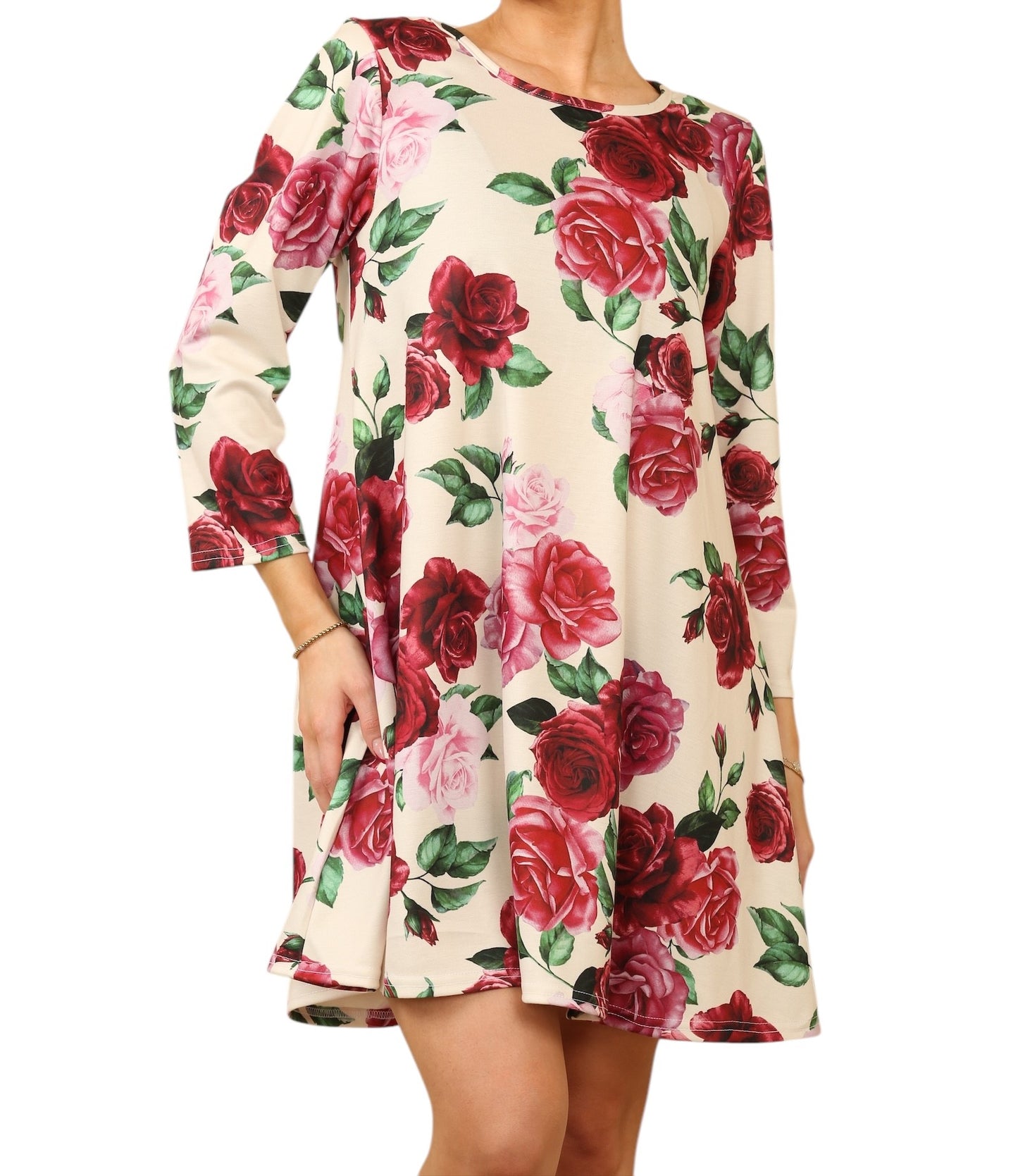 Women Tunic Top Loose Swing Summer Dress