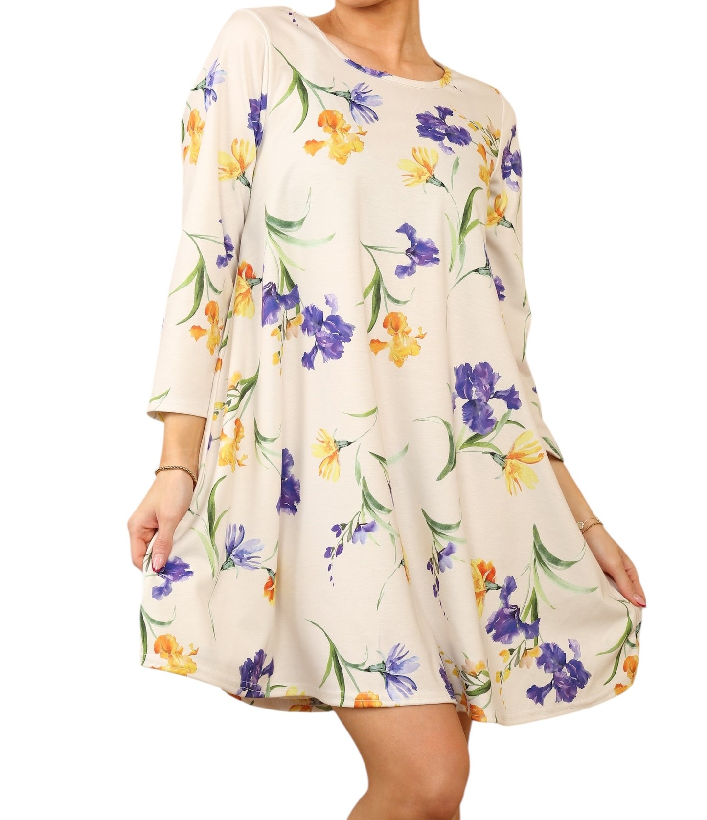 Women Tunic Top Loose Swing Summer Dress