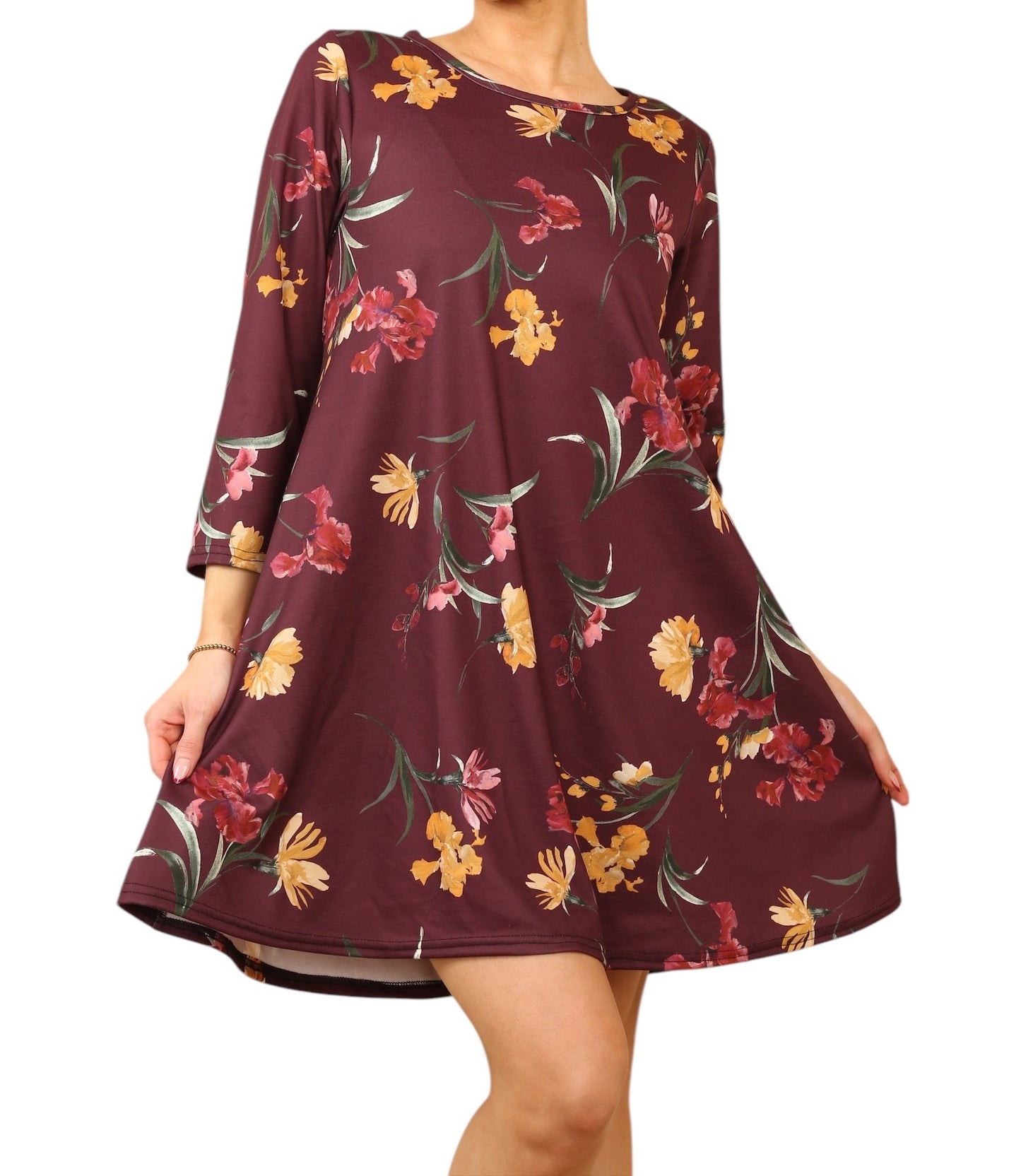 Women Tunic Top Loose Swing Summer Dress