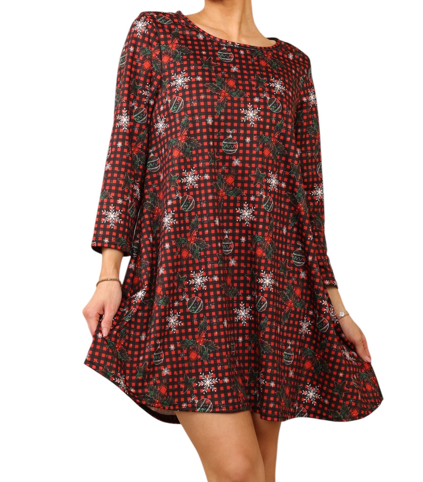Women Tunic Top Loose Swing Summer Dress