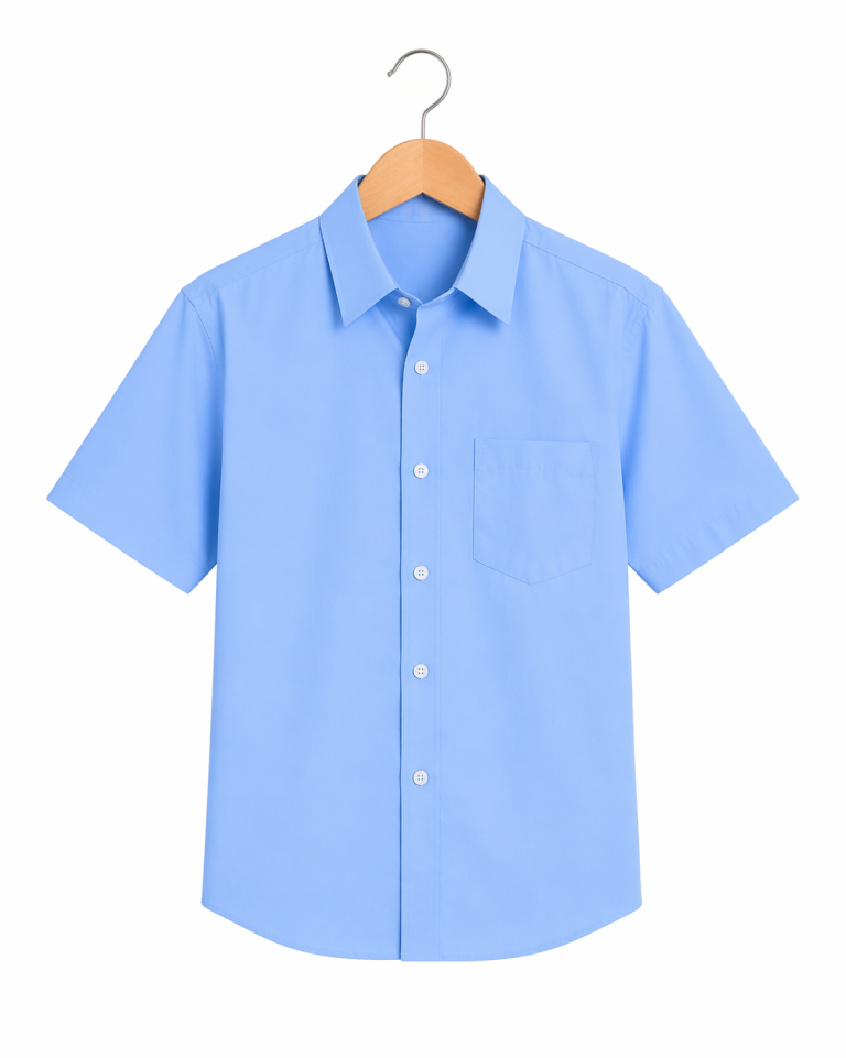 Pack of 2 Boys Blue Short Sleeve School Uniform Shirts