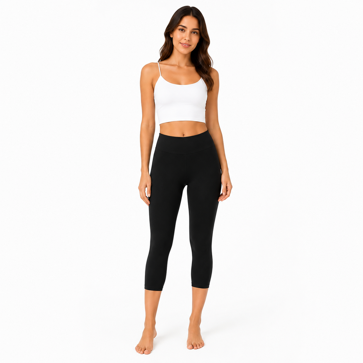 Ladies Cotton Touch Capri leggings