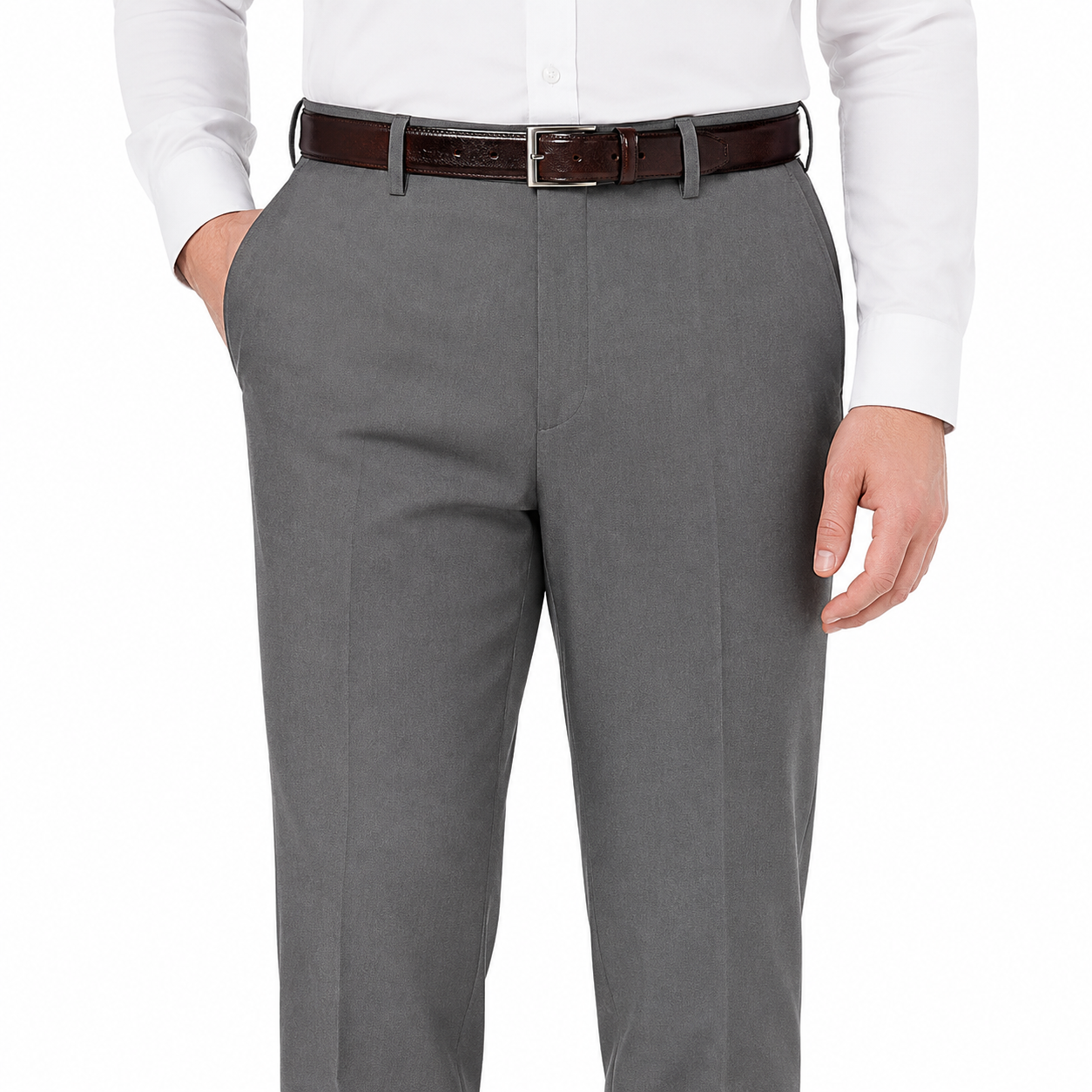 Boys Half Waist Zip and Hook Plus Fit Trouser