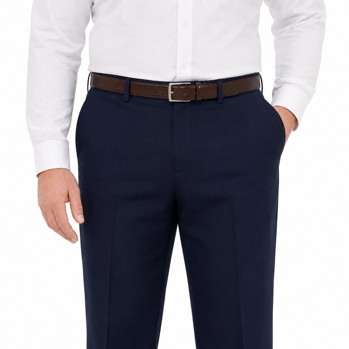 Boys Half Waist Zip and Hook Plus Fit Trouser