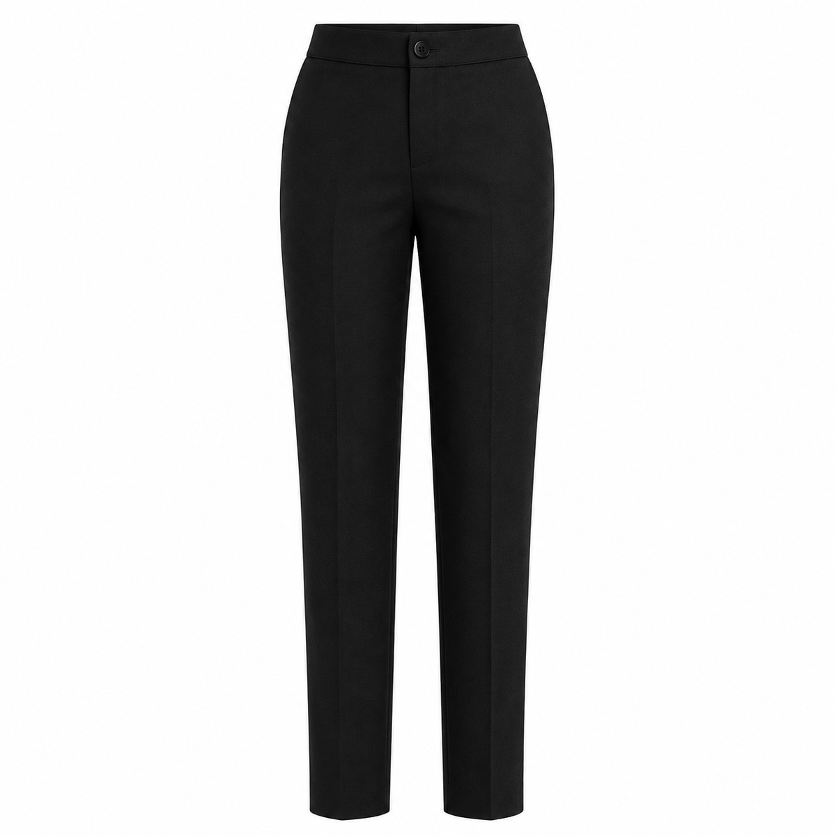 Girls Adjustable Waist School Trouser Black Grey Slim Fit