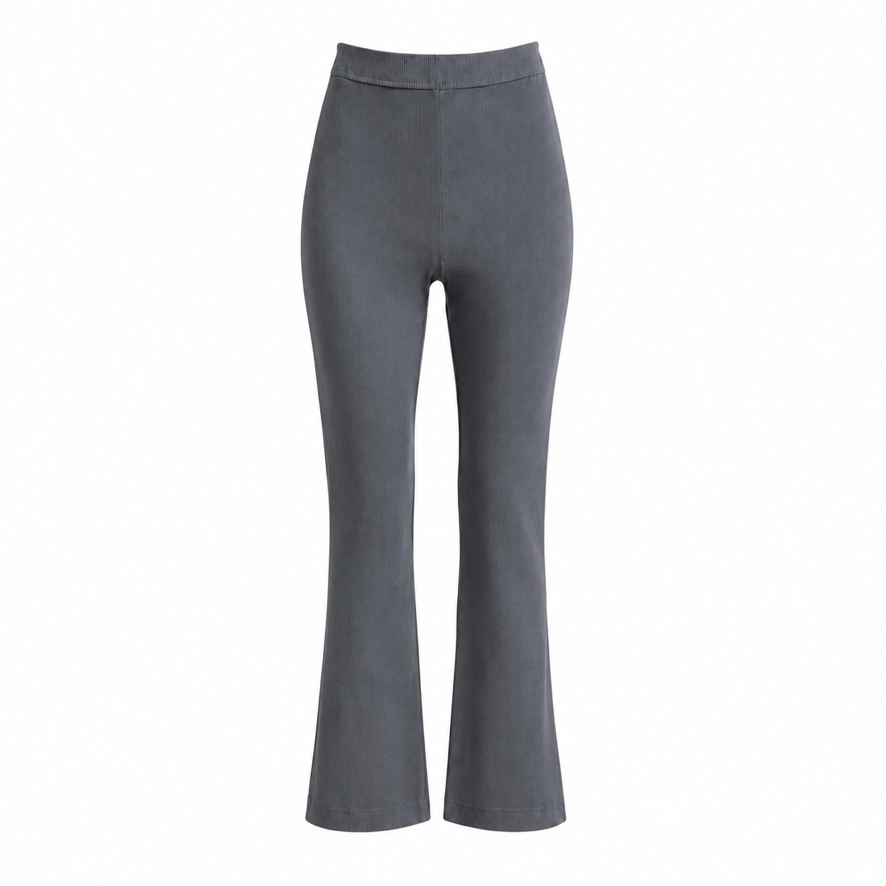 Girls Trousers Pull Up Flexible Stretchy Rib
