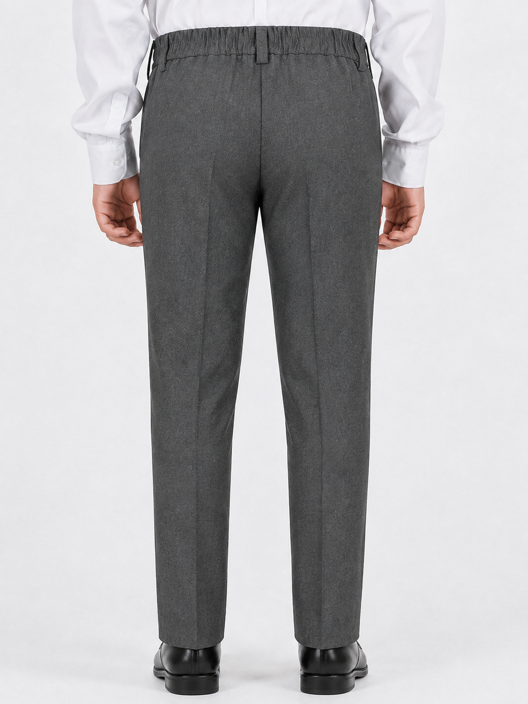 Half Elastic Waist Plus Fit Short Leg School Trouser