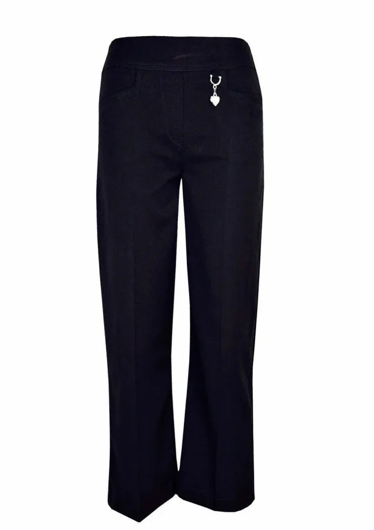 Half Elasticated Waist Slim Fit Pull Up Jersey Heart Pendant Trouser