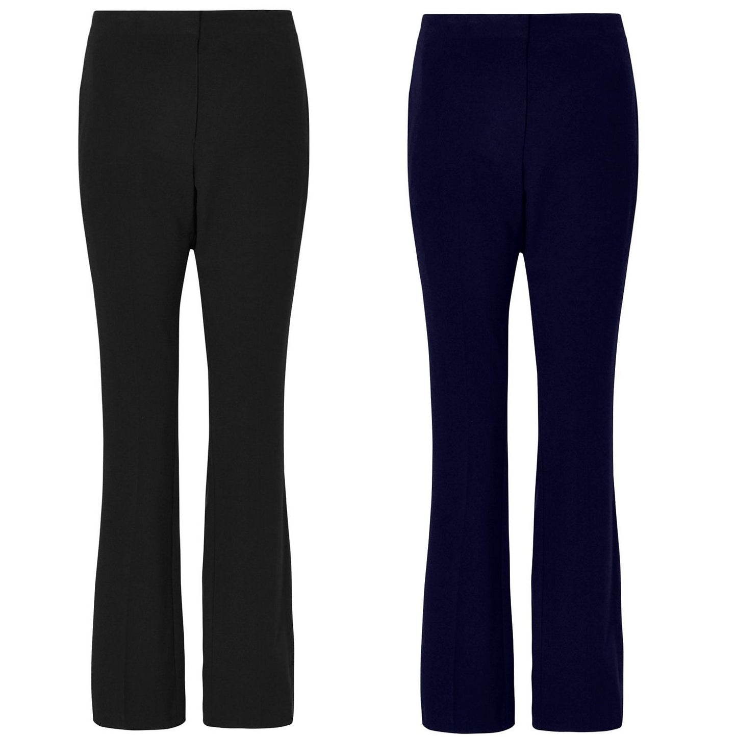 Girls Full Elasticated Waist Pull Up Bootleg Stretchy 3 Leg  Trouser