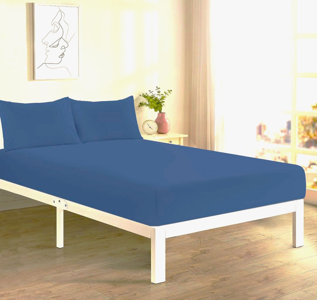 Deep Fitted Sheet 40 CM Single, Double, 4FT/Small Double Polycotton
