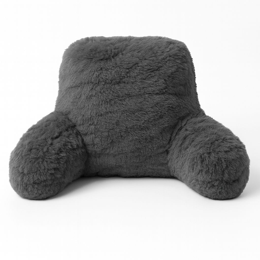 Teddy Fleece Reading Pillow Soft Cosy Backrest Cushion