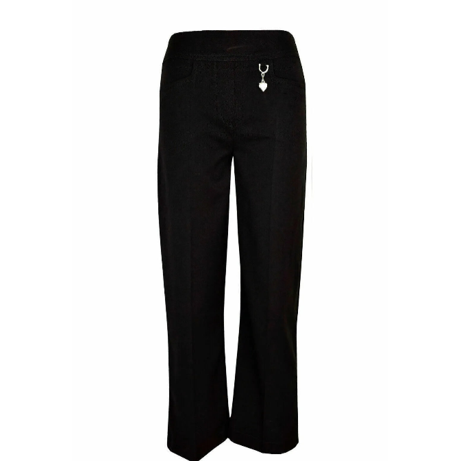 Half Elasticated Waist Slim Fit Pull Up Jersey Heart Pendant Trouser