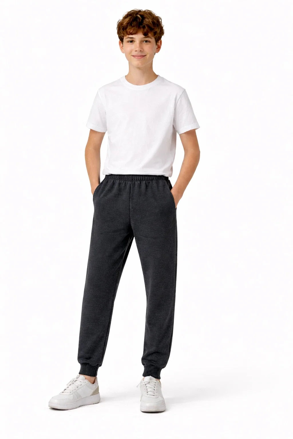 Kids Jogging Bottoms Stretchy Elasticated Waist Boys Girls