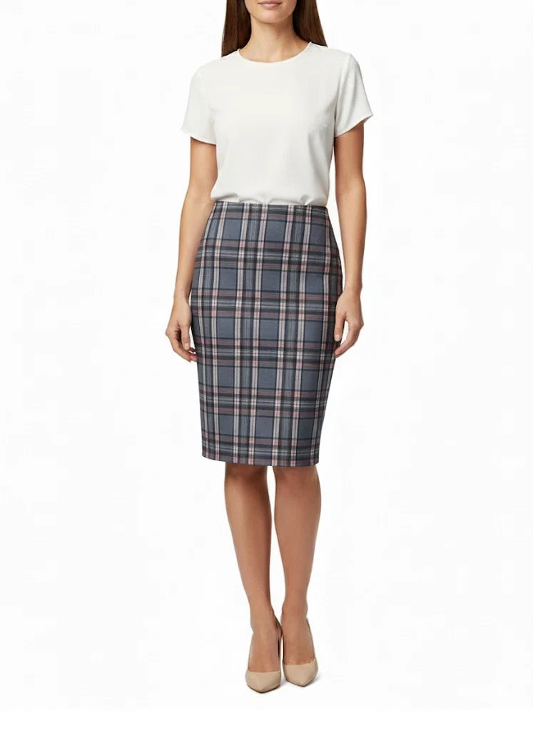Ladies Pull-On Scuba Pencil Skirt