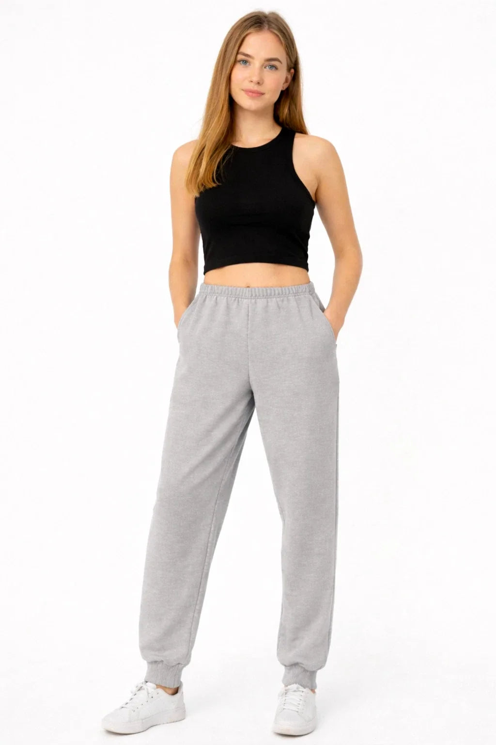 Kids Jogging Bottoms Stretchy Elasticated Waist Boys Girls